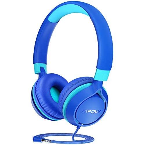 Kids Headphones, Mpow CHE1 Wired Headphones for Kids Teens Children with Volume Limit 94dB, Foldable Adjustable On Ear Headphones for School, Travel, Compatible with Cellphones, Tablets, PC
