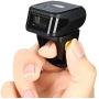 Eyoyo 1D Wireless Ring Barcode Scanner, Compatible with Bluetooth Function & 2.4GHz Wireless & Wired Connection, Portable Wearable Mini Finger Bar Code Reader Work with Windows, Mac OS, Android 4.0+,