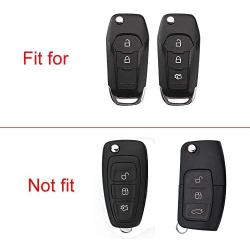 ROYALFOX(TM 2 3 Buttons Soft TPU flip Remote Key Fob case Cover for 2015 2016 2017 2018 2019 Ford F150 F250,Focus 3 Escort Kuga Everest Fiesta Mustang Edge MKV Fusion 2016 Ranger (Silver)