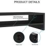 FITUEYES Computer Monitor Stand Clamp Desk TV Shelf Risers 16.7 inch 2 Tiers Monitor Stand Save Space Black