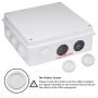 Zulkit Junction Box ABS Plastic Dustproof Waterproof IP65 Universal Electrical Boxes Project Enclosure White 7.9 x 7.9 x 3.1 inch (200 x 200 x 80mm)