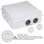 Zulkit Junction Box ABS Plastic Dustproof Waterproof IP65 Universal Electrical Boxes Project Enclosure White 7.9 x 7.9 x 3.1 inch (200 x 200 x 80mm)