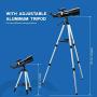 ESSLNB Telescopes for Adults Astronomy Beginners Kids 400X80mm with 10X Smartphone Adapter Adjustable Tripod Case and Moon Filter Erect-Image Diagonal Prism