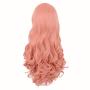 MapofBeauty 28 Inch/70cm Lolita Long Curly 2 Ponytails Clip on Cosplay Wig (Orange Pink)