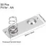 uxcell 50Pcs AA Battery Negative to Positive Conversion Spring Contact Nickeling Plate 29mmx11mm