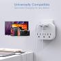 3 Outlet Surge Protector, Multi Plug Outlet Adapter with 2 USB Wall Charger, One Beat Power Strip Wall Plug Extender for Home Travel Office Hotel