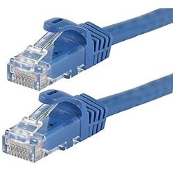 Monoprice 109789 Flexboot Cat6 Ethernet Patch Cable - Network Internet Cord - RJ45, Stranded, 550Mhz, UTP, Pure Bare Copper Wire, 24AWG, 0.5ft, Blue