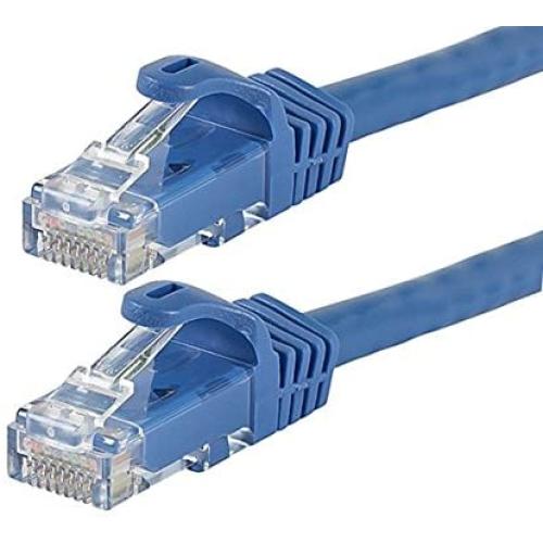 Monoprice 109789 Flexboot Cat6 Ethernet Patch Cable - Network Internet Cord - RJ45, Stranded, 550Mhz, UTP, Pure Bare Copper Wire, 24AWG, 0.5ft, Blue