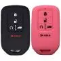 Key Fob Cover 2Pcs KOSMIQ Silicone Smart Car Key Case Protector for 2018 2017 2016 2015 Honda Accord Civic CR-V CRV Pilot EX-L(Red Pink) Key Fob Cover 2Pcs KOSMIQ Silicone Smart Car Key Case Protector for 2018 2017 2016 2015 Honda Accord Civic CR-V CRV Pilot EX-L(Red Pink)
