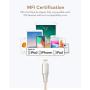 iPhone Charger Xcentz 3ft 2 Pack, MFi Certified Lightning Cable, High-Speed iPhone Charger Cable Durable Braided Charging Cord for iPhone 11/X/XS/XR/XS Max/8/7/7 Plus/6/5s, iPad Mini/Air, Gold