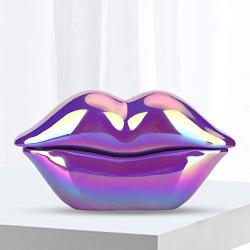 Bewinner1 Home Landline Phone,Creative Purple Lips Shape Desktop Landline, European Style Electroplate Corded Telephones,Novel Portable Telephone with Number Storage for Home Office …