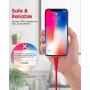 iPhone Charger 6ft, 2 Pack Long Lightning Cable 6 Foot Nylon Braided Charging & Syncing iPhone Charger Cord 6 feet Compatible with iPhone Xs/XR/XS Max/X/7/7Plus/8/8Plus/6S/6SPlus
