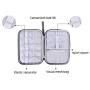 Electronics Accessories Organizer Bag, Universal Cable Organizer Durable Travel Cable Storage Bag Electronics Accessories Cases for Cable, Charger, Phone, USB, SD Card(Grey)
