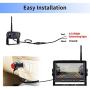 ZEROXCLUB Digital Wireless Backup Camera System Kit,HD 1080P & IP69 Waterproof Wireless Reverse Rear Side View Camera + 7’’ DVR Split Monitor with Touch Button for RV/Truck/Trailer/Bus/Pickup/Van-B3C