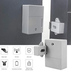 ODOMY RFID Locks for Cabinets Hidden DIY Lock, Electronic Cabinet Lock for Wooden Cabinet Drawer Locker, RFID Card/Tag/Wristband Entry
