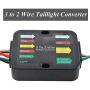 Oyviny Vehicle-Side Custom 4 Way Flat Trailer Wiring Harness Fits for Honda CR-V 2017-2021 Plug-in 3-2 Wire Trailer Tail Light Wiring Converter Assembly with Circuit Protected