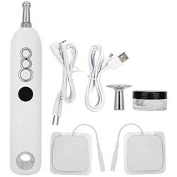 NSWD Electronic Acupuncture Pen with Replaceable Massage Head, for Pain Relief, Meridian Energy Pain Therapy Relief USB Charging