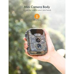 APEMAN Mini Trail Camera 16MP 1080P with 16GB TF Card Waterproof Night Vision Game Camera for Wildlife Detecting, Home Security