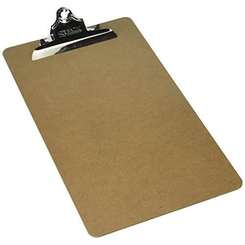 BAZIC Legal Size Hardboard Clipboard w/ Sturdy Spring Clip