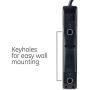GE 6-Outlet Power Strip, 7 Ft Cord, Flat Plug, 120VAC, 15A, 1800W, Black, 37816