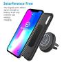WixGear Universal Air Vent Magnetic Phone Car Mount Holder with Fast Swift-Snap Technology for Smartphones and Mini Tablets, Black 1 Pack