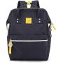 Himawari Laptop Backpack Travel Backpack With USB Charging Port Large Diaper Bag Doctor Bag School Backpack for Women&Men (1881-Navy Blue）
