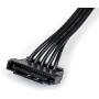 StarTech - PYO4SATA .com 15.7-Inch (400mm) SATA Power Splitter Adapter Cable - M/F - 4x Serial ATA Power Cable Splitter (PYO4SATA) Black