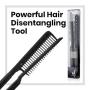 Herstyler Comb For Straightening Hair - Hair Styling Comb For Great Tresses - Flat Iron Comb With A Firm Grip - Straightening Comb For Knotty Hair - Flat Iron Heat Resistant Comb - Get wooed (Black)