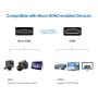 Rankie Micro HDMI to HDMI Cable, Supports Ethernet, 3D, Audio Return, 10 Feet, Black