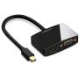 UGREEN Mini DisplayPort to HDMI VGA Adapter Converter 4K Thunderbolt 2 Compatible for MacBook Pro MacBook Air iMac Surface Pro 1 2 3 4 6 Surface Laptop 2 Surface Book ThinkPad X1 Black