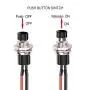 DaFuRui 10Pack Black 1A 250V AC 2 Pins SPST Normal Open Mini Momentary Push Button Switch with Pre-soldered Wires