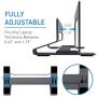 Macally Vertical Laptop Stand for Desk - Adjustable Laptop Holder for Universal Compatibility - Saves Space & Improves Device Airflow - Use as MacBook Stand or Laptop Dock - Weighted Steel Frame
