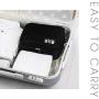 Electronics Organizer, OrgaWise Electronic Accessories Bag Travel Cable Organizer Three-Layer for iPad Mini, Kindle, Hard Drives, Cables, Chargers (Two-Layer-Black)