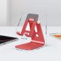 Cell Phone Stand, OMOTON Adjustable Aluminum Desktop Cellphone Tablet Stand Holder for Cellphones, iPhone and E-Readers (Red)