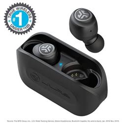 JLab Audio Go Air True Wireless Bluetooth Earbuds + Charging Case | Black | Dual Connect | IP44 Sweat Resistance | Bluetooth 5.0 Connection | 3 EQ Sound Settings: JLab Signature, Balanced, Bass Boost