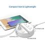 Nightstand Power Strip with USB - NTONPOWER 3 Outlets 3 USB Desktop Charging Station, 5ft Extension Cord with Switch Control and Phone/Tablet Holder for Home, Cruise Ship, Hotel and Office (White)