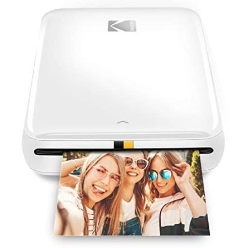 KODAK Step Wireless Mobile Photo Mini Printer (White) Compatible w/ iOS & Android, NFC & Bluetooth Devices