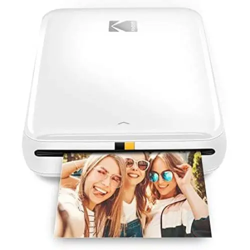 KODAK Step Wireless Mobile Photo Mini Printer (White) Compatible w/ iOS & Android, NFC & Bluetooth Devices