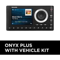 SiriusXM SXPL1V1 Onyx Plus Satellite Radio with Vehicle Kit, Receive 3 Months Free Service with Subscription – Enjoy SiriusXM Through your Cars In-Dash Audio System on this Dock & Play Radio