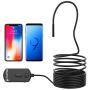 BlueFire Upgraded 1080P 5.5mm Semi-Rigid Inspection Camera, 2 MP HD WiFi Borescope Snake Camera, Zoomable Focus 1800mAh Battery Wireless Endoscope for Android and iOS Smartphone, Tablet (11.5FT)