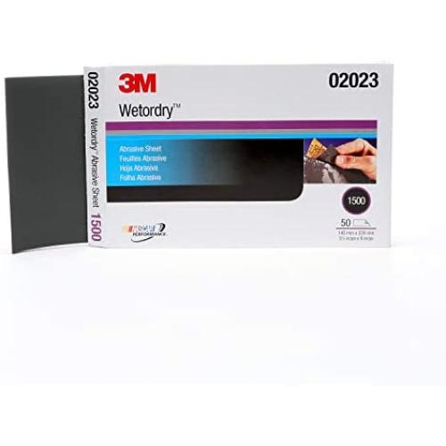 3M Wetordry Abrasive Sheet 401Q, 02023, 1500, 5 1/2 in x 9 in, 50 sheets per carton