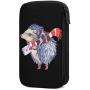 Hxuedan Watercolor Hedgehog The Data Cable Storage Bag is A Portable and Independent Design SuitableVFor Travelers to Place The Data Cable, Earphone and Electronic Product Data Cable Storage Bag
