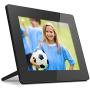Aluratek 8 Inch Touchscreen Wifi Digital Photo Frame 16GB Memory with Built-In Clock, Calendar, Alarm, Weather, Black (AWDMPF208F)