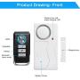 Wsdcam Wireless Door Alarm with Remote 2 Pack, Battery Included, 105 dB Loud Pool Door Alarm, Wireless Door Open Alarms Sensor for Kids Safety Home Security
