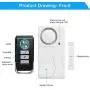 Wsdcam Wireless Door Alarm with Remote 2 Pack, Battery Included, 105 dB Loud Pool Door Alarm, Wireless Door Open Alarms Sensor for Kids Safety Home Security