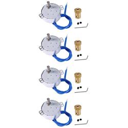 Synchronous Synchron Motor,Turntable motor,Cuptisserie/Electric motor with 7mm Flexible Coupling Connector,110V motor,50/60Hz AC 100~127V 4W CCW/CW For Hand-Made,School Project,Model-4Pack (2.5-3RPM)
