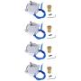 Synchronous Synchron Motor,Turntable motor,Cuptisserie/Electric motor with 7mm Flexible Coupling Connector,110V motor,50/60Hz AC 100~127V 4W CCW/CW For Hand-Made,School Project,Model-4Pack (2.5-3RPM)