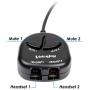 4P4C RJ9 Splitter Training Adapter Telephone Training Adapter Y Splitter+ Two Mute Buttons for Headset for Nortel Meridican, Norstar, Avaya, Ashtra, Mitel, Polycom, Ge Phones etc