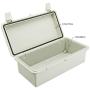 LMioEtool ABS Plastic Dustproof Waterproof IP65 Junction Box Hinged Shell Universal Electrical Project Enclosure Gray 7.9 x 3.9 x 2.8 inch (200 x 100 x 70mm)