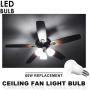E17 Led Bulb, A15 Ceiling Fan Light Bulbs, 6W(60 Watt Equivalent), Daylight White 5000K Intermediate Base, 600 Lumens, Not Dimmable, 6 Pack